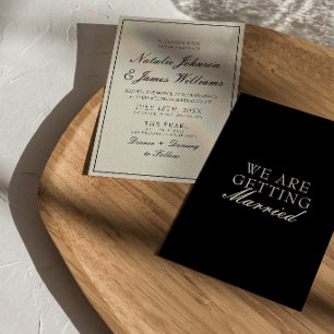 Convites Casamento Vintage Preto e Branco com Estilo e Dinh