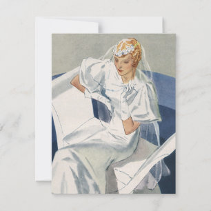 Convites Casamento vintage Retro Art Deco Chá de panela Par