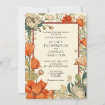 Casamento vintage retro floral