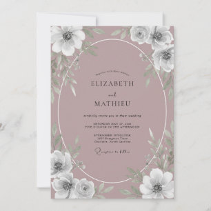 Convites Casamento Vintage Sereno Malva