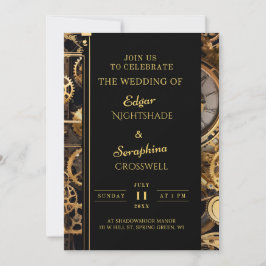 Convites Casamento Vintage Steampunk Extravaganza