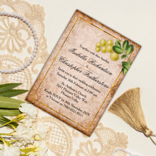 Convites Casamento Vintage Yellow Berries