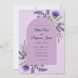 Convites Casamento Violeta Cardo Cinza Eucalipto