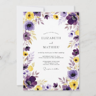 Convites Casamento Violeta Exuberante de Primavera