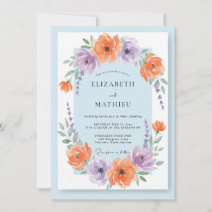 Convites Casamento Violeta Ranunculus Eucalipto Damasco