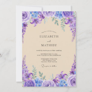 Convites Casamento Violeta Wisteria