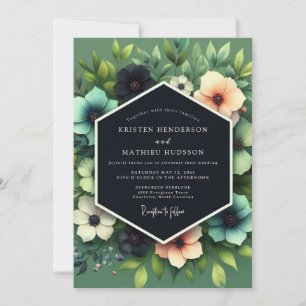 Convites Casamento Viridian Peach Moody