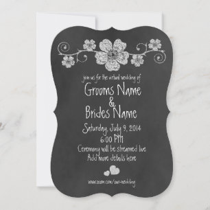 Convites Casamento Virtual de Quadros Selvagens de Rosas Br