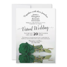 Casamento Virtual Elegante Emerald Green Rosa