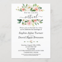 Casamento Virtual Floral Floral de Creme Cor-de-Ág