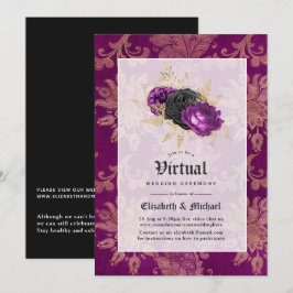 Convites Casamento Virtual Floral Gothic Online