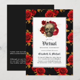 Convites Casamento Virtual Floral Gothic Online