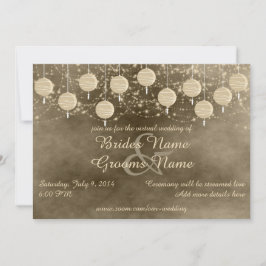 Convites Casamento Virtual Ivory Lanterns