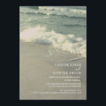 Convites Casamento Virtual Live Stream Beach<br><div class="desc">Um convite virtual de casamento ao vivo com uma foto de ondas do oceano caindo para a costa. Personalize o texto com detalhes da sua ocasião.</div>