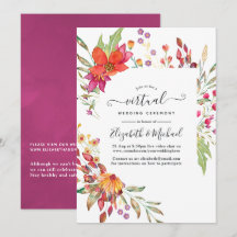 Casamento Virtual Online Aquarelle Wild Flower
