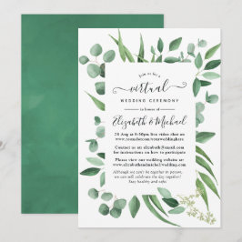Convites Casamento Virtual Online Eucalyptus Greenery