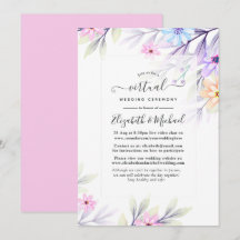 Casamento Virtual Online Floral Aquarela Pastel