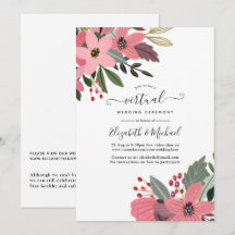 Casamento Virtual Online Floral Dourado e Rosa Plu