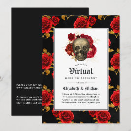 Convites Casamento Virtual Online Floral Gótico