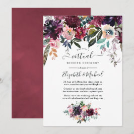 Convites Casamento Virtual Online Floral Online Bordeaux Wi