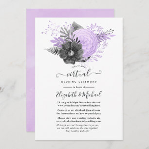 Convites Casamento Virtual Online Floral Online Lilac e Car