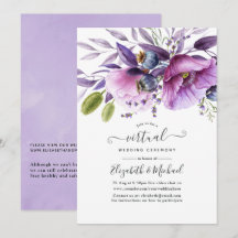 Casamento Virtual Online Floral Violet Poppy