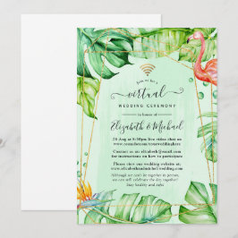 Convites Casamento Virtual Online Geométrico Exótico