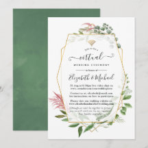 Casamento Virtual Online Geométrico Herbarium