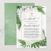 Casamento Virtual Online Tropical Greenery Geométr