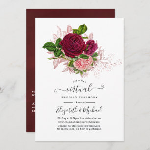 Convites Casamento Virtual Online Vintage Shabby-Chic Flora