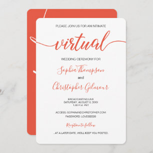 Convites Casamento VIRTUAL Personalizado Simples do Coral C