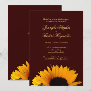 Convites Casamento Virtual Russo De Girassol