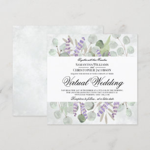 Convites Casamento Virtual Russo Eucalipto & Lavanda