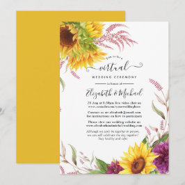 Convites Casamento Virtual Sunflower Online