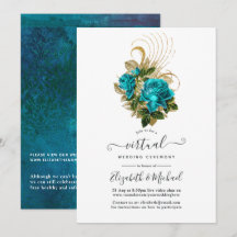 Casamento Virtual Turquesa e Ouro da Floresta da M