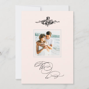 Convites *~* Casamento vitoriano AR6 Cherub FOTO QR RSVP