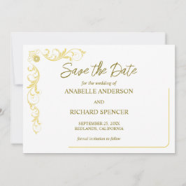 Convites Casamento Vitoriano Elegante Salvar A Data