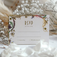 Casamento vitoriano medieval RSVP Vintage Florals