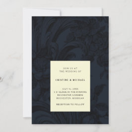 Convites Casamento Vitoriano ornamental escuro