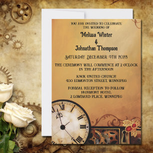 Convites Casamento Vitoriano Steampunk