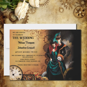 Convites Casamento Vitoriano Steampunk