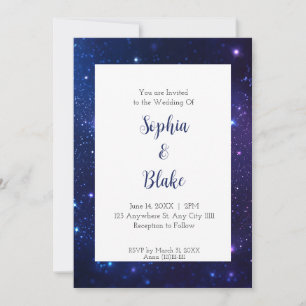 Convites Casamento Vivo Noturno Celestial