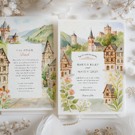Convites Casamento Watercolor BACHERACH Alemanha