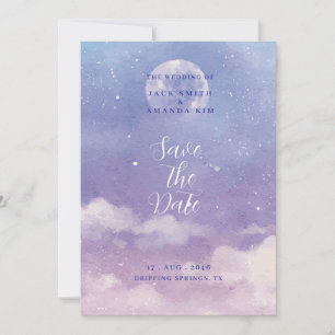 Convites Casamento Watercolor Roman Moonlight Salve a data