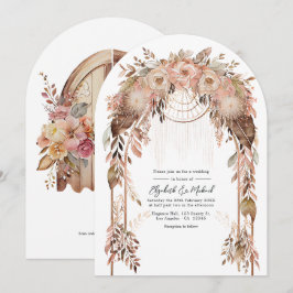 Convites Casamento Western Rústico Boho Chic Código QR