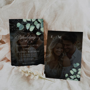 Convites Casamento Whimsical Eucalyptus Photo