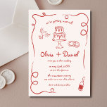 Convites Casamento Whimsical Vermelho Quirky Vermelho Desen<br><div class="desc">Ponha o tom para uma celebração de eterno com este Convite de Casamento Whimsical Francês Vintage, Desenhado à Mão. Apresentando ilustrações florais artísticas e intrincadas e uma fonte romântica inspirada na safra, esta design exumenta elegância e charme. Seus elementos balísticos se combinam perfeitamente com a estética rural francesa, criando um...</div>
