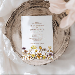 Convites Casamento Whimsical Wildflower Boho