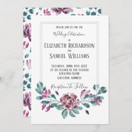 Convites Casamentos de Penas Violetas Roxas