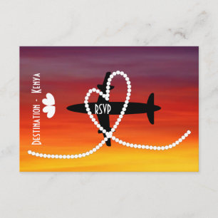 Convites Casamentos no Exterior Quênia RSVP